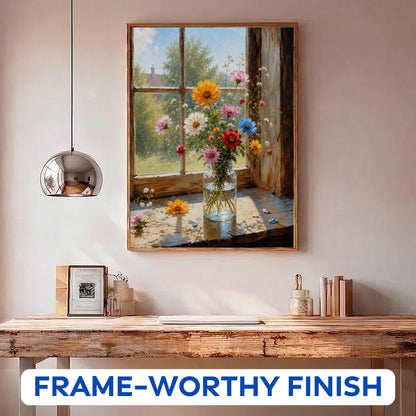 Wildflower Jar by the Window | Paint by Numbers Kit