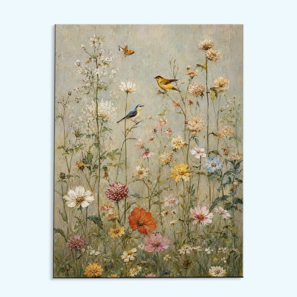 Songbirds in the Wildflower Meadow | Paint by Numbers Kit