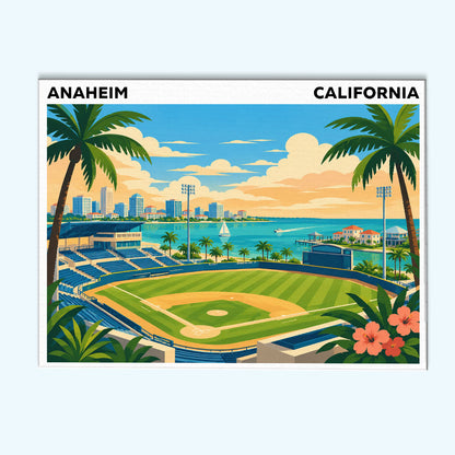 Anaheim, California Ballpark | Paint by Numbers Kit