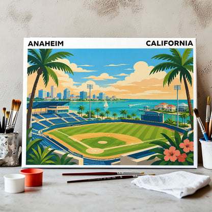 Anaheim, California Ballpark | Paint by Numbers Kit