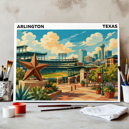 Arlington, Texas Ballpark | Paint by Numbers Kit