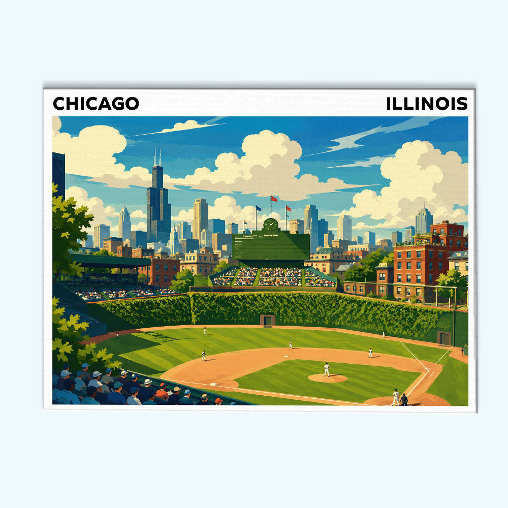Chicago, Illinois Ballpark | Paint by Numbers Kit