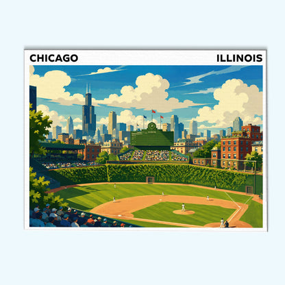 Chicago, Illinois Ballpark | Paint by Numbers Kit