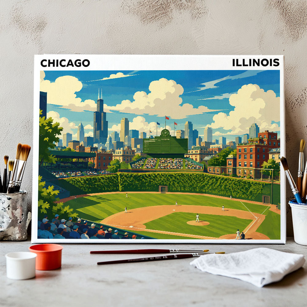 Chicago, Illinois Ballpark | Paint by Numbers Kit