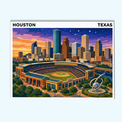 Houston, Texas Ballpark | Paint by Numbers Kit