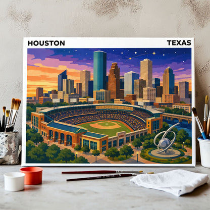 Houston, Texas Ballpark | Paint by Numbers Kit