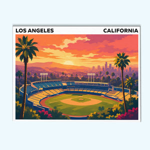 Los Angeles, California Ballpark | Paint by Numbers Kit