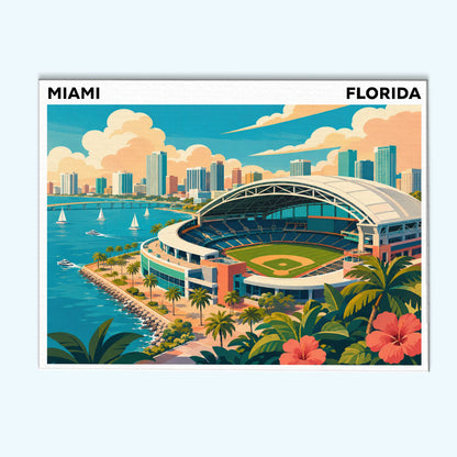 Miami, Florida Ballpark | Paint by Numbers Kit