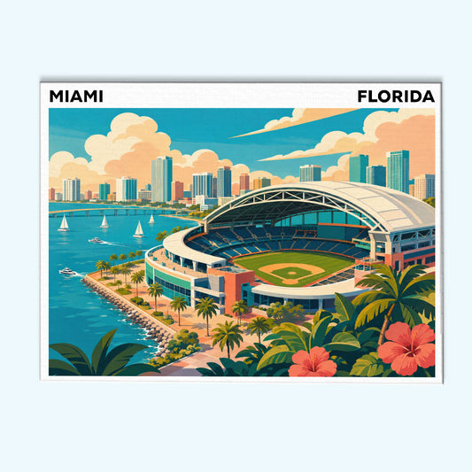 Miami, Florida Ballpark | Paint by Numbers Kit