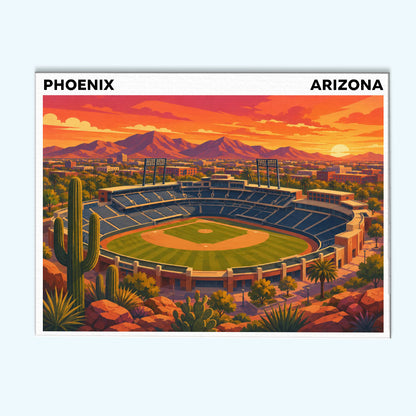 Phoenix, Arizona Ballpark | Paint by Numbers Kit