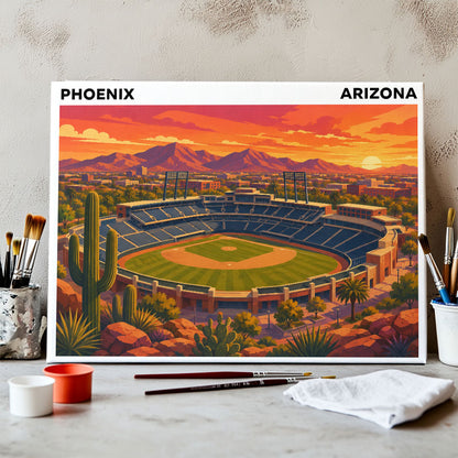 Phoenix, Arizona Ballpark | Paint by Numbers Kit