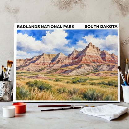 Badlands National Park - South Dakota | Paint by Numbers Kit