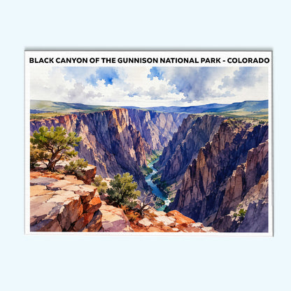 Black Canyon of the Gunnison National Park - Colorado | Paint by Numbers Kit