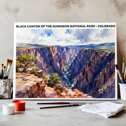 Black Canyon of the Gunnison National Park - Colorado | Paint by Numbers Kit