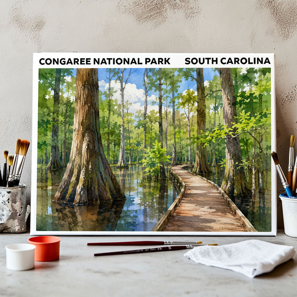 Congaree National Park - South Carolina | Paint by Numbers Kit