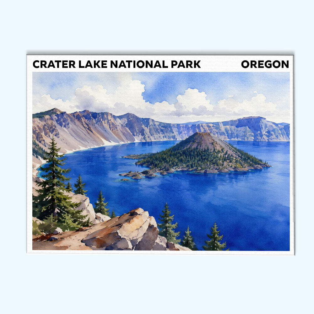Crater Lake National Park - Oregon | Paint by Numbers Kit