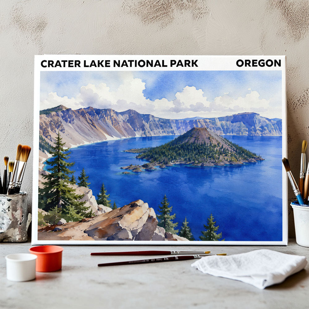 Crater Lake National Park - Oregon | Paint by Numbers Kit