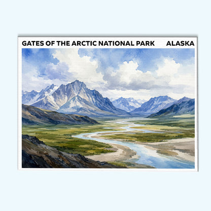 Gates of the Arctic National Park - Alaska | Paint by Numbers Kit