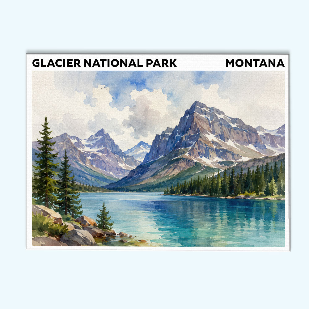Glacier National Park - Montana | Paint by Numbers Kit