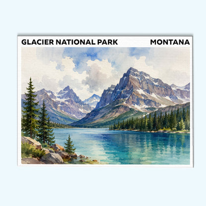 Glacier National Park - Montana | Paint by Numbers Kit