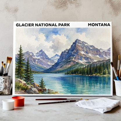 Glacier National Park - Montana | Paint by Numbers Kit