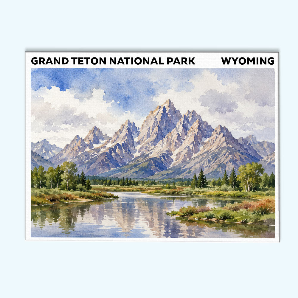 Grand Teton National Park - Wyoming | Paint by Numbers Kit