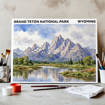 Grand Teton National Park - Wyoming | Paint by Numbers Kit