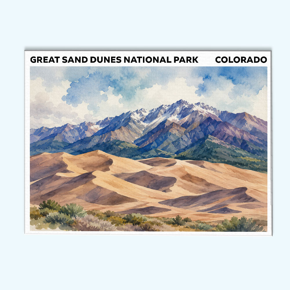 Great Sand Dunes National Park - Colorado | Paint by Numbers Kit