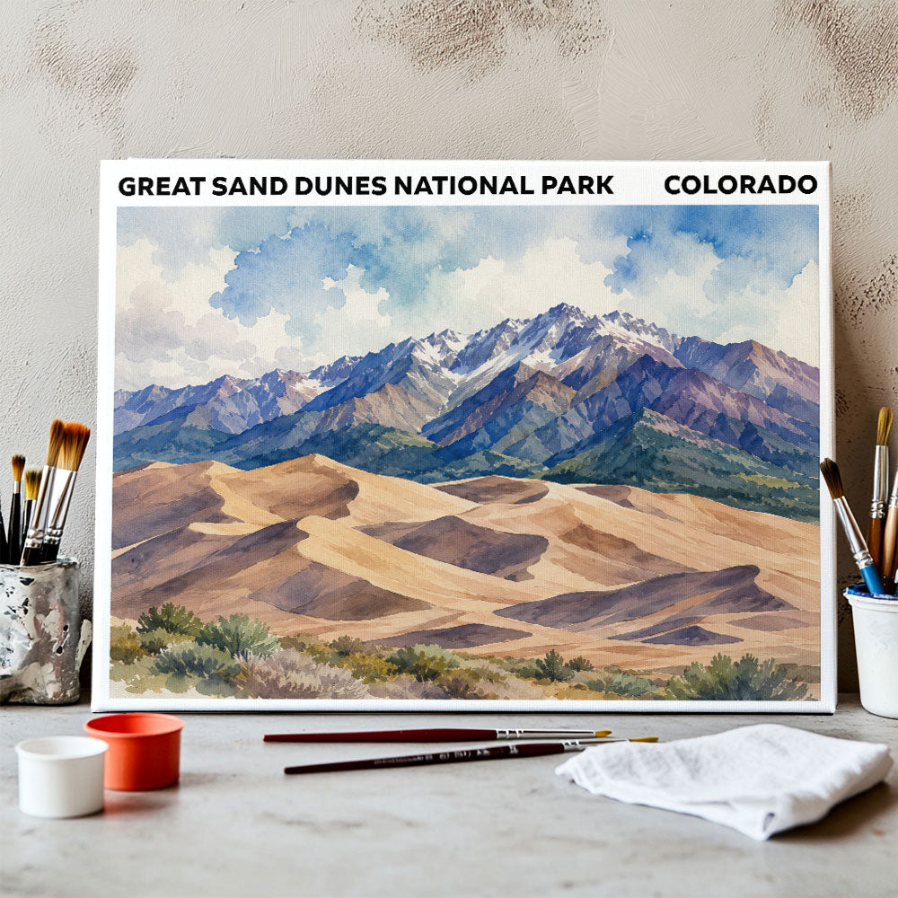 Great Sand Dunes National Park - Colorado | Paint by Numbers Kit
