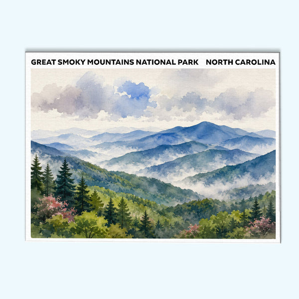Great Smoky Mountains National Park - North Carolina | Paint by Numbers Kit