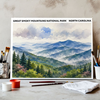 Great Smoky Mountains National Park - North Carolina | Paint by Numbers Kit