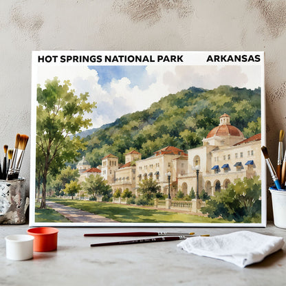 Hot Springs National Park - Arkansas | Paint by Numbers Kit
