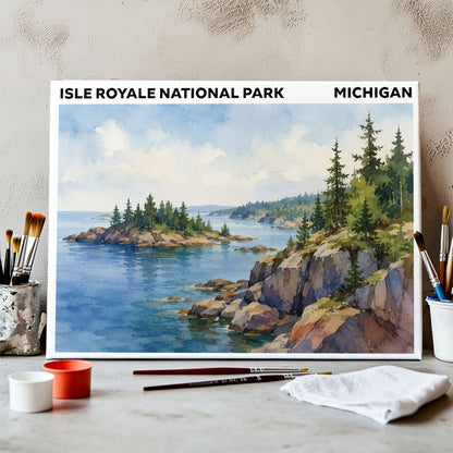 Isle Royale National Park - Michigan | Paint by Numbers Kit