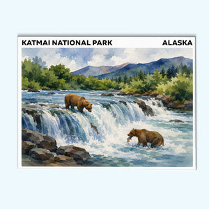 Katmai National Park - Alaska | Paint by Numbers Kit