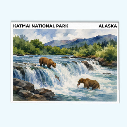 Katmai National Park - Alaska | Paint by Numbers Kit
