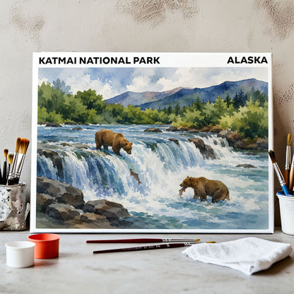 Katmai National Park - Alaska | Paint by Numbers Kit