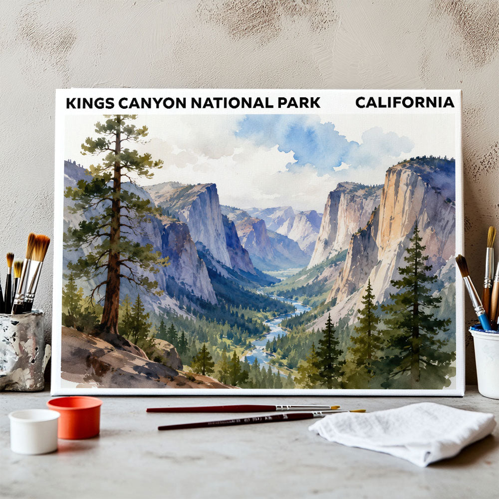Kings Canyon National Park - California | Paint by Numbers Kit