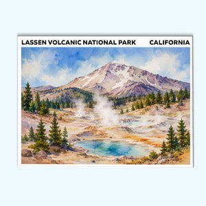 Lassen Volcanic National Park - California | Paint by Numbers Kit
