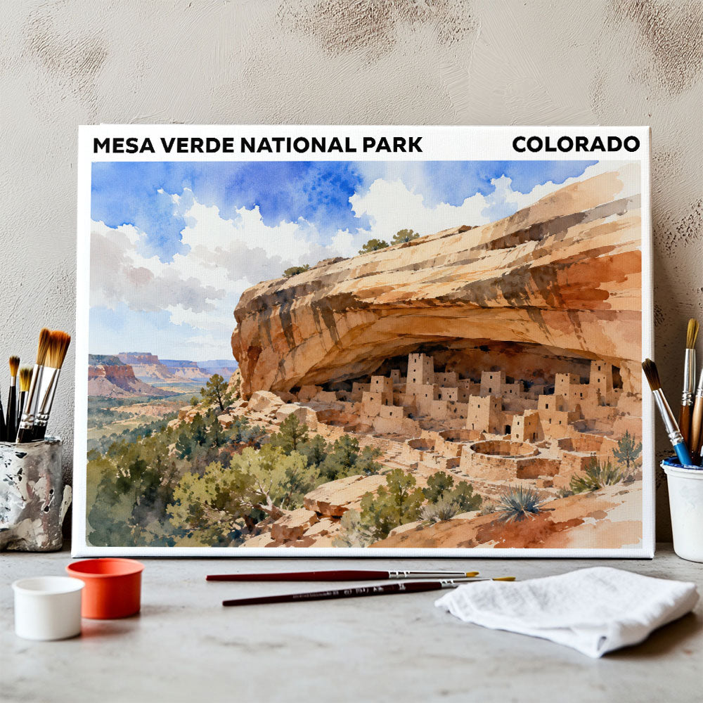 Mesa Verde National Park - Colorado | Paint by Numbers Kit