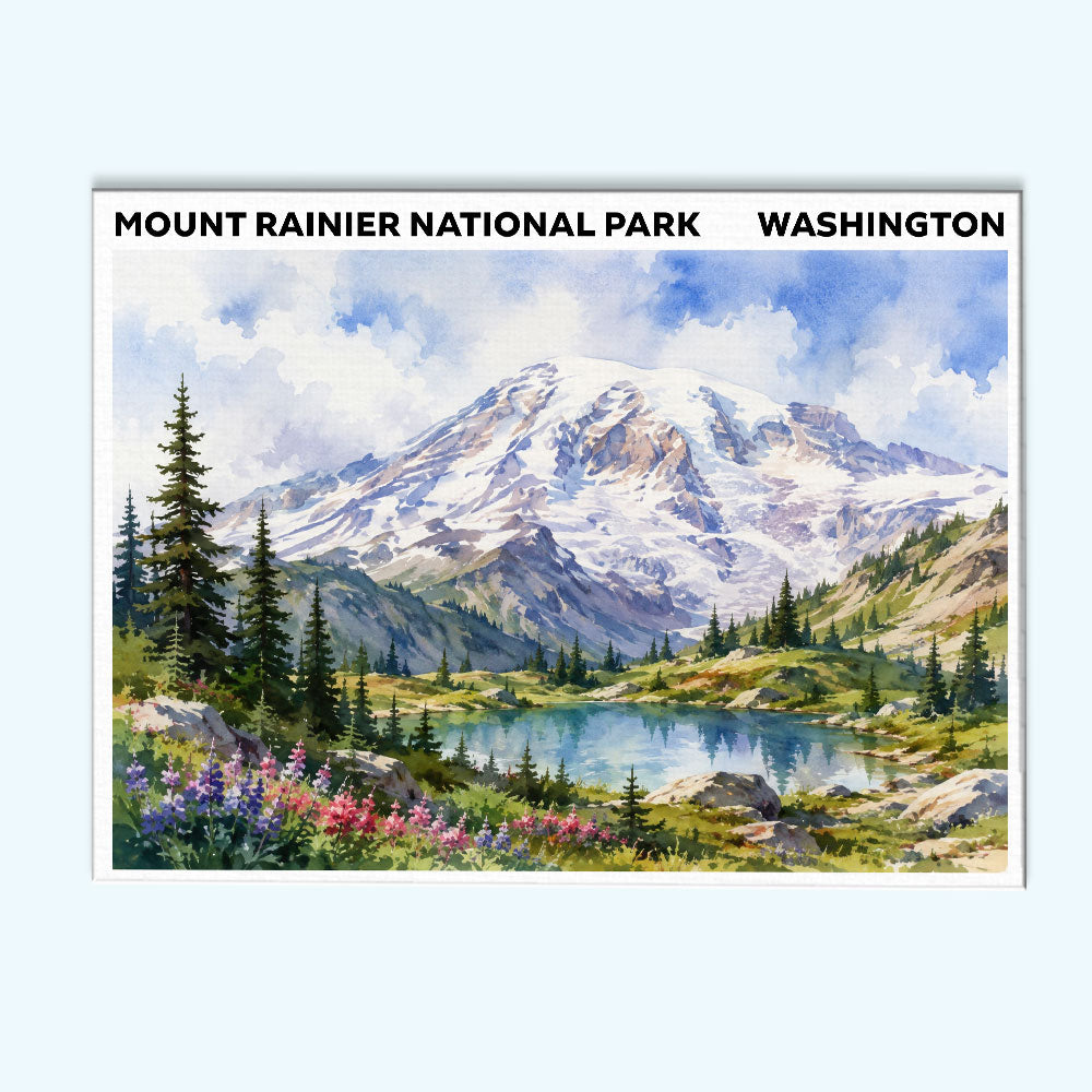 Mount Rainier National Park - Washington | Paint by Numbers Kit