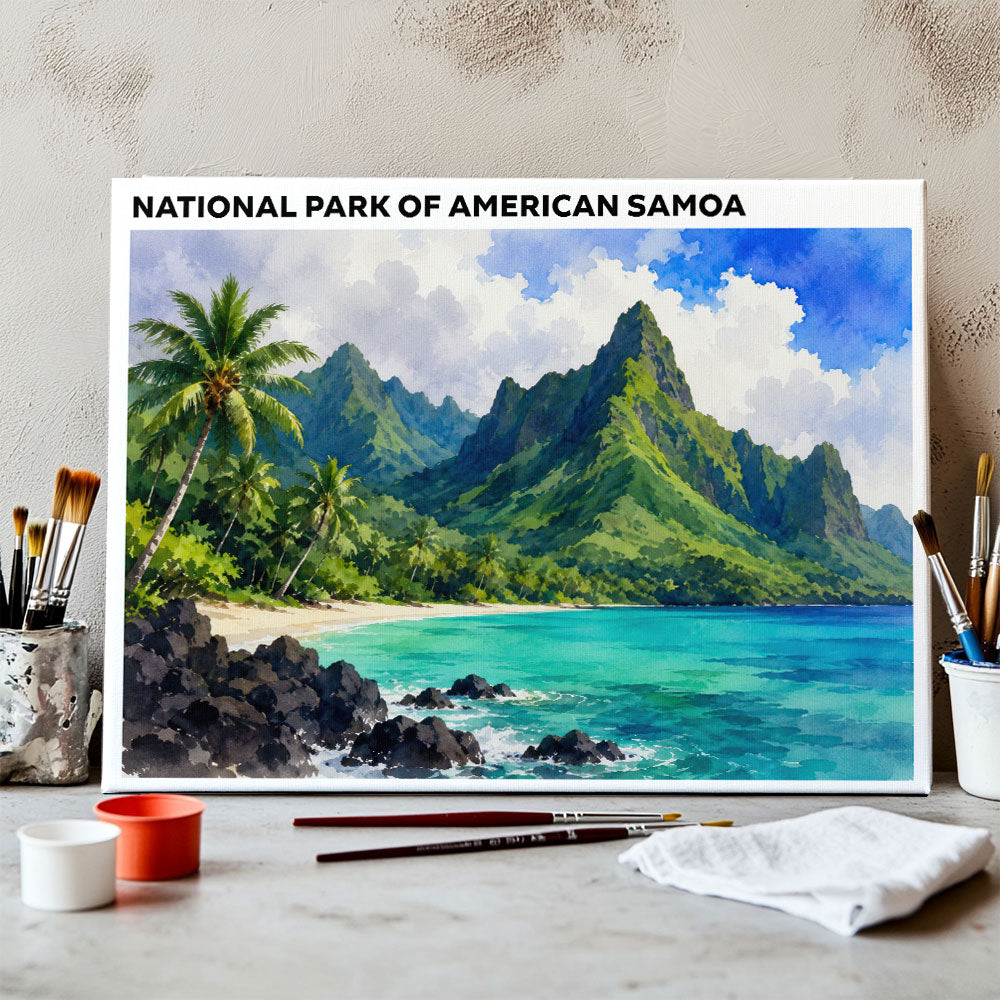 National Park of American Samoa | Paint by Numbers Kit