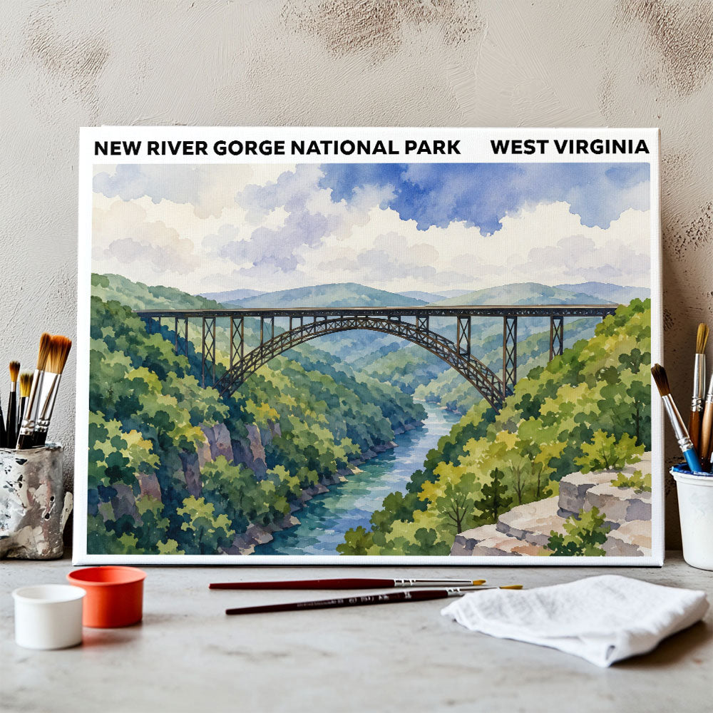 New River Gorge National Park - West Virginia | Paint by Numbers Kit