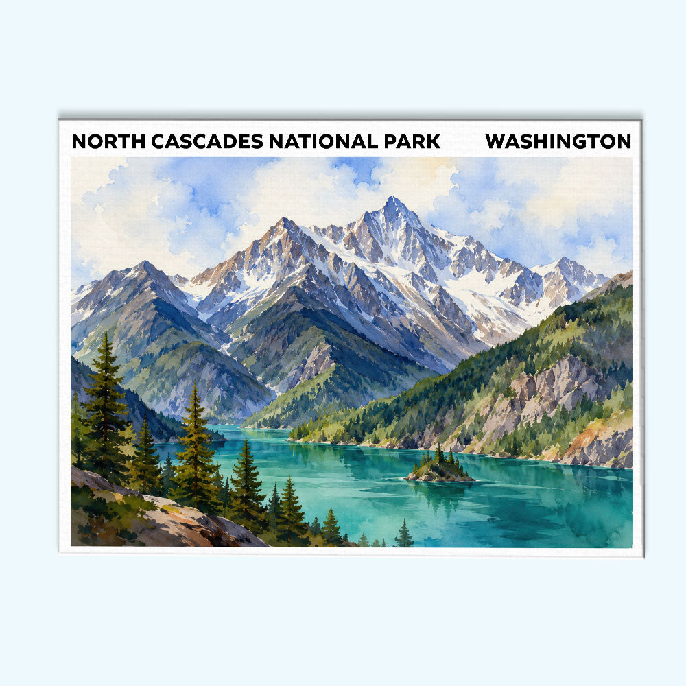 North Cascades National Park - Washington | Paint by Numbers Kit