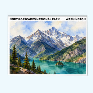 North Cascades National Park - Washington | Paint by Numbers Kit
