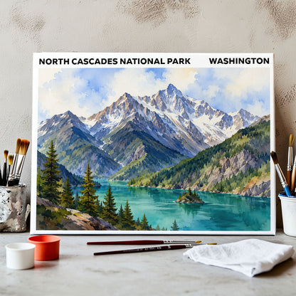 North Cascades National Park - Washington | Paint by Numbers Kit
