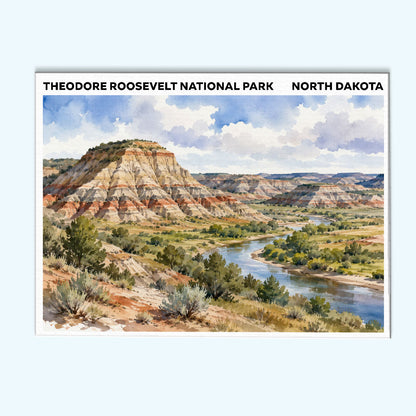 Theodore Roosevelt National Park - North Dakota | Paint by Numbers Kit