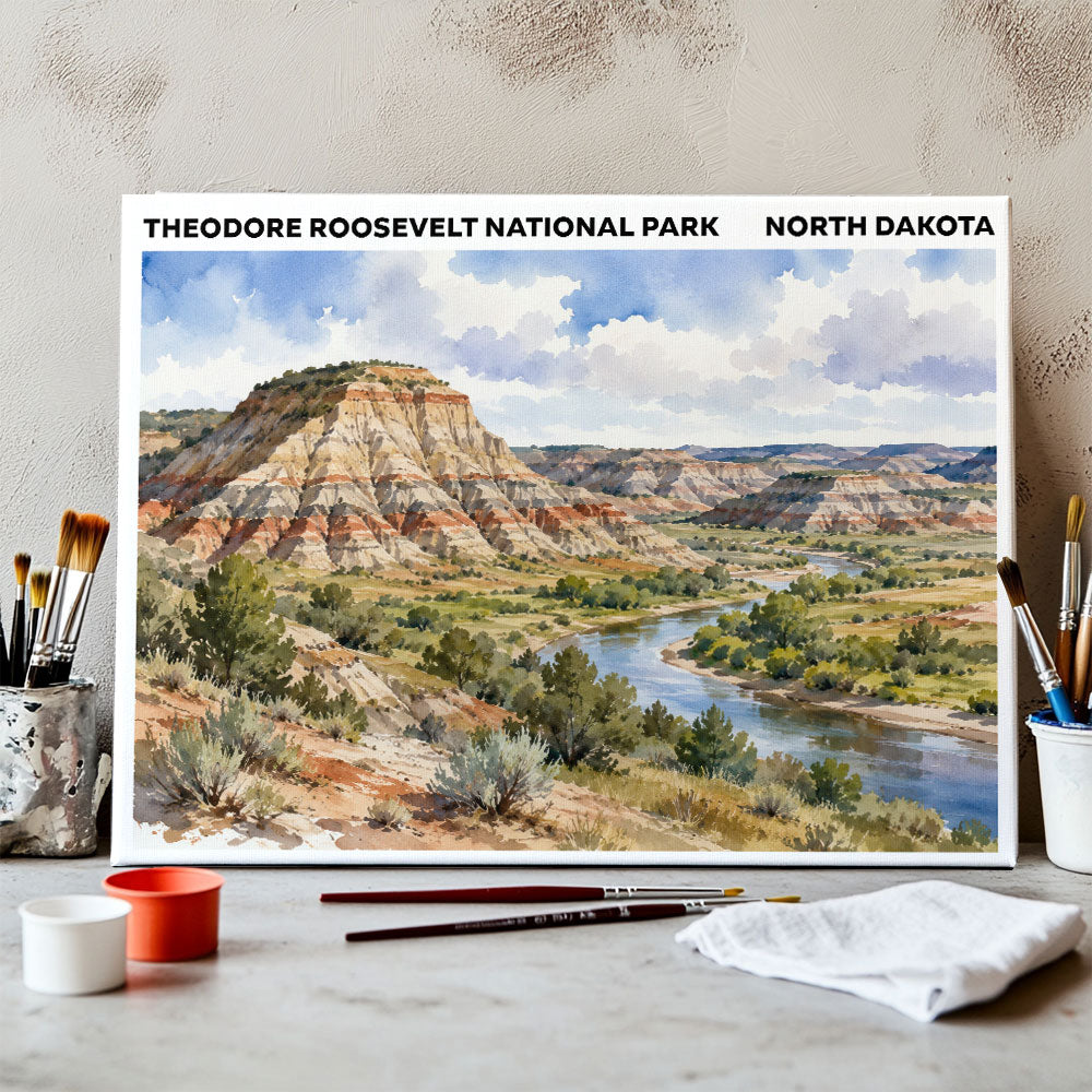 Theodore Roosevelt National Park - North Dakota | Paint by Numbers Kit