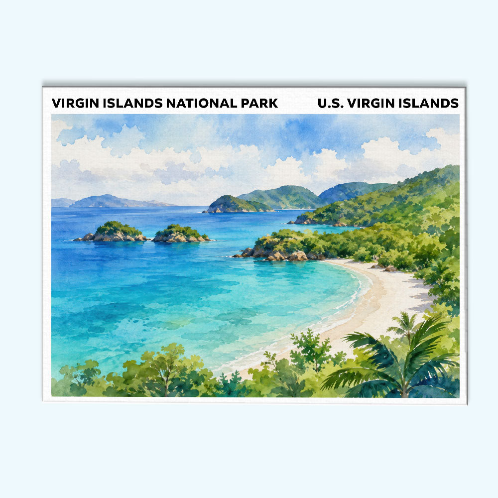 Virgin Islands National Park - U.S. Virgin Islands | Paint by Numbers Kit