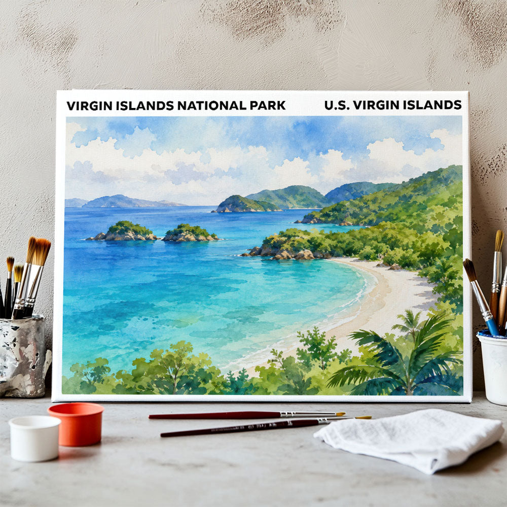 Virgin Islands National Park - U.S. Virgin Islands | Paint by Numbers Kit
