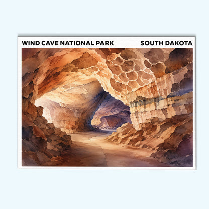 Wind Cave National Park - South Dakota | Paint by Numbers Kit
